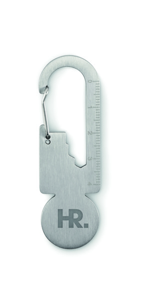 Portachiavi con gettone multifu Multikey - Argento