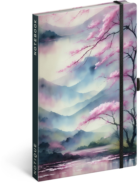 Notique Notes Sakura, Linkovaný, 13 x 21 cm