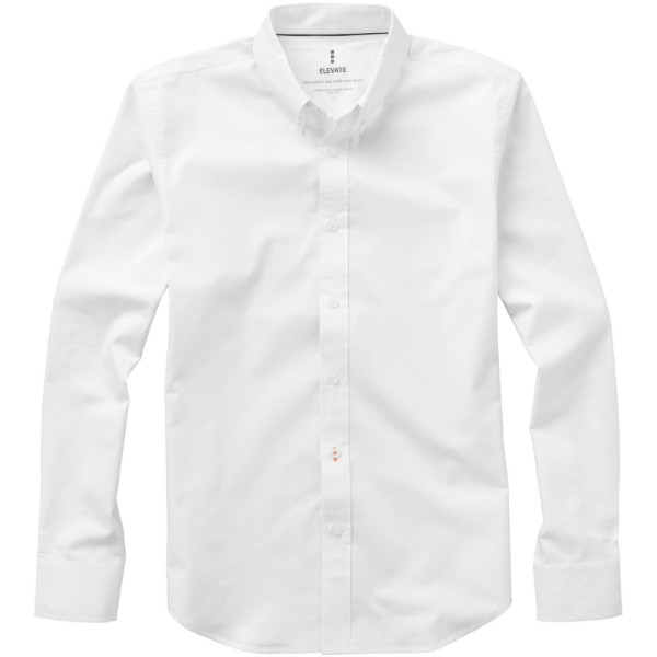 Camisa tipo Oxford de manga larga de hombre "Vaillant" - Blanco / L