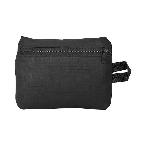Duffle Bag In 210D Ripstop Polyester, Foldable Into Pocket - Black