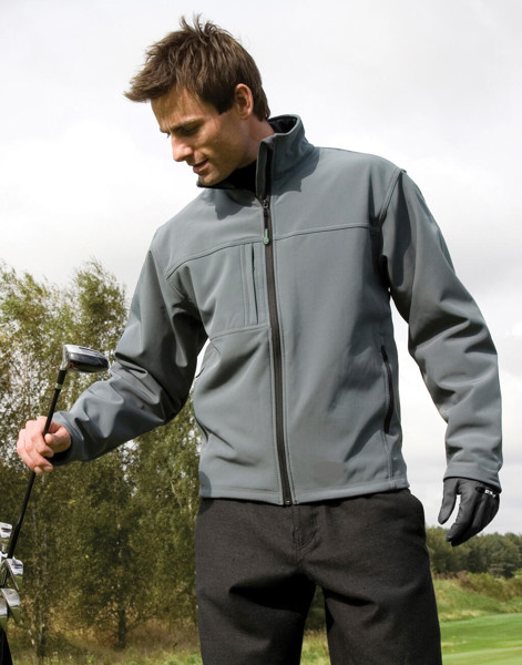 Men's Classic Softshell Jacket - Grey / 2XL