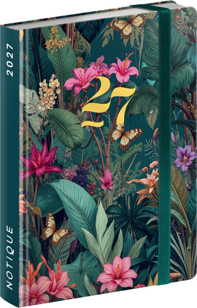 Notique Týdenní Diář Do Kabelky Tropická Džungle 2027, 9,8 x 14,5 cm - Východní
