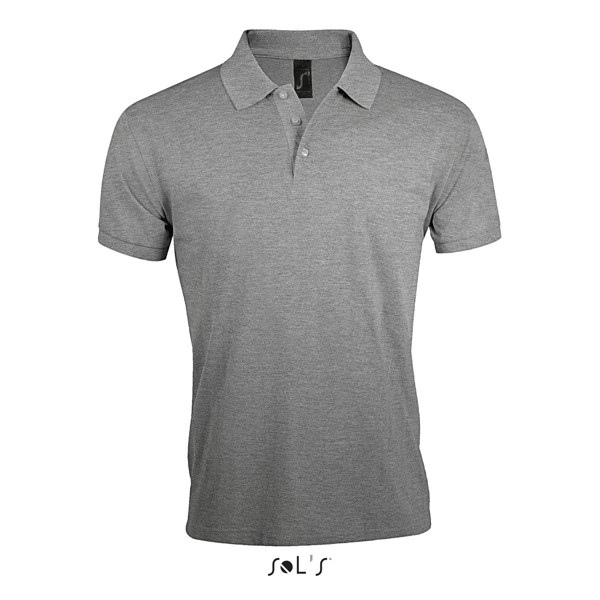 PRIME-MEN POLO-200g Prime Men - Grigio Melange 2XXL