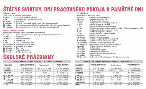 Stolový Kalendár Pracovný Stĺpcový 2027