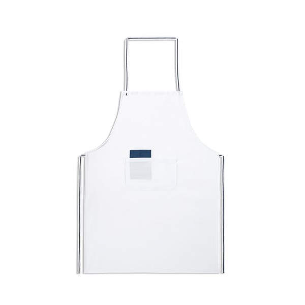CHIVES. Apron in cotton and polyester (150 g/m²) - White