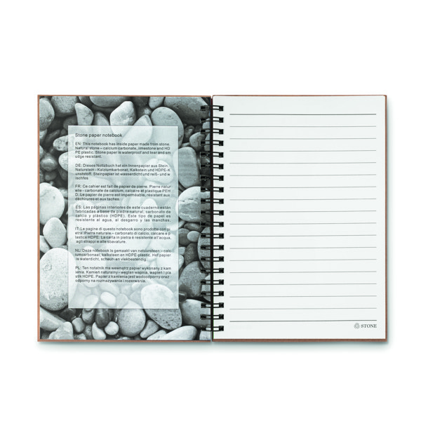 Caderno de papel mineral Piedra - Vermelho