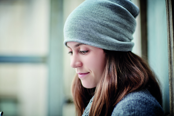 Berretto in RPET con risvolto Polo Rpet - Bianco / Nero