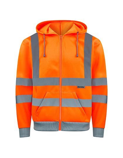 Hi-Vis Workwear Hooded Sweat-Jacket Galway - Signal Orange / M