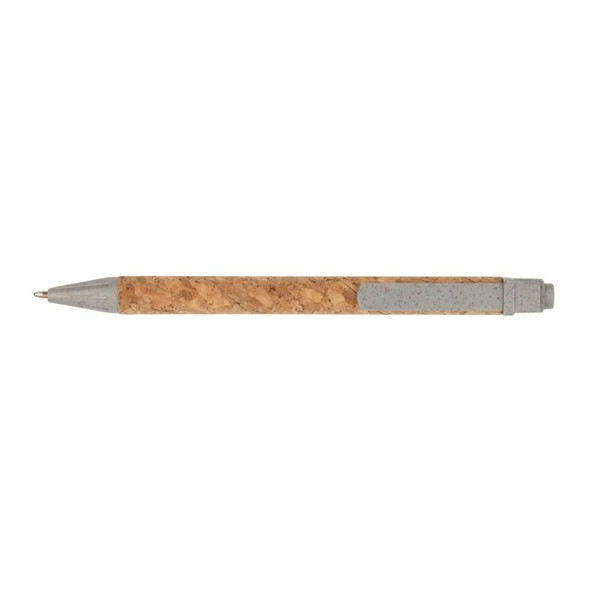 Cork notebook A5 with ball pen | Layla - grey