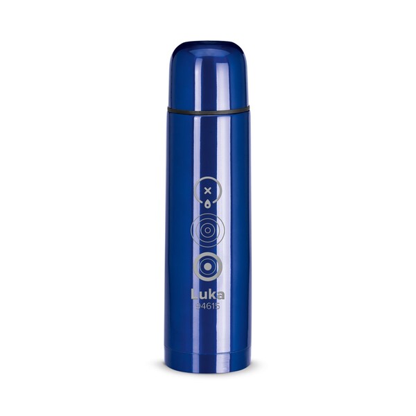 LUKA. 500 ml termoska z nehrdzavejúcej ocele - Modrá