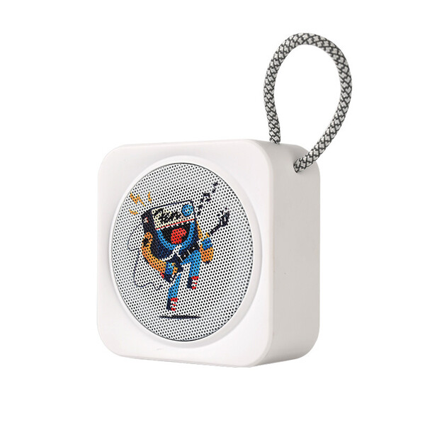 Graphic Bluetooth speaker - WHITE