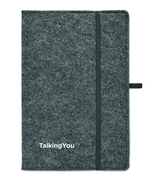 Carnet A5 en feutre RPET Feltbook