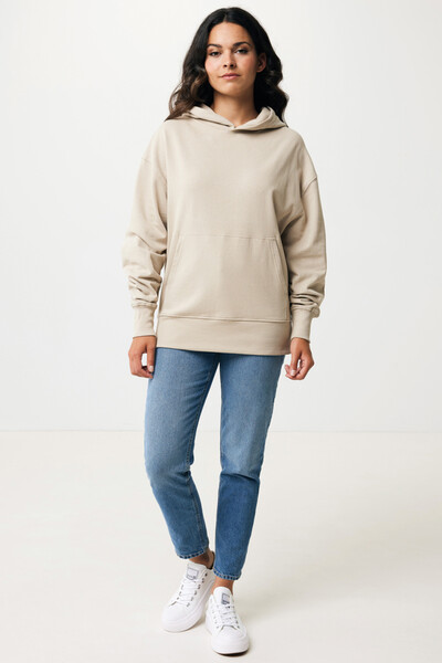 Mikina s kapucí Iqoniq Yoho relaxed fit z recykl. bavlny - Desert / L