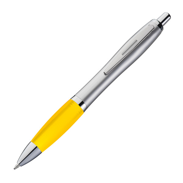 Ball pen with satin finish ANGELINA - Yellow