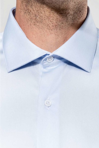 Men's Long-Sleeved Twill Shirt - White / 2XL