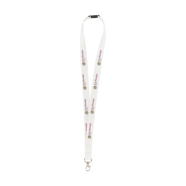 Keycord Budget Safety 2 cm tour de cou - Blanc