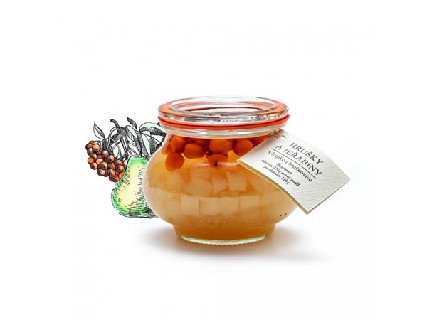 Hrušky a jarabiny s kvapkou hruškovice 210g