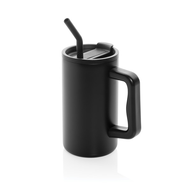 Cube RCS certificirana šalica od recikliranog čelika 800 ml - Crna