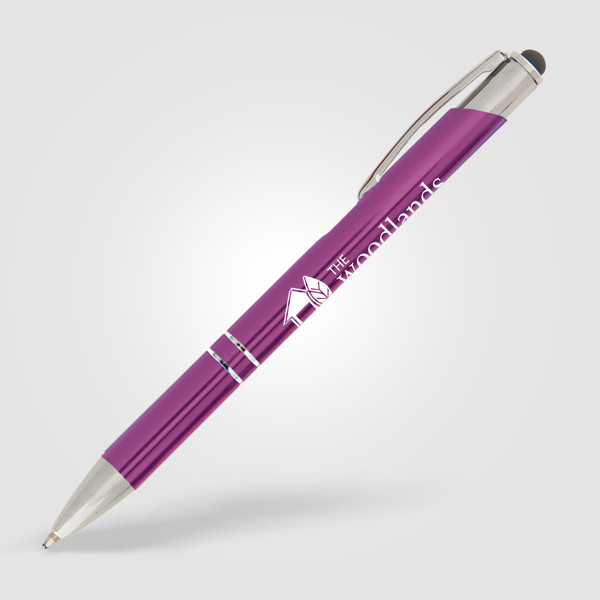 Stylo Crosby Brillant Stylet Coté Clip - Violet / Laser