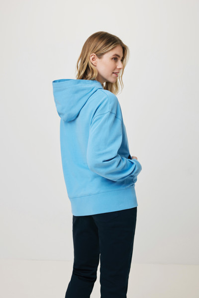 Sweat à capuche en coton recyclé Iqoniq Yoho - Tranquil Blue / M