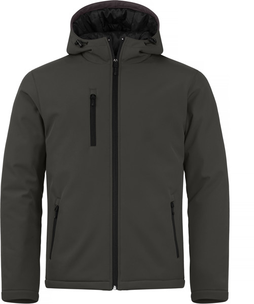 Padded Men's Hooded Softshell Jacket Clique | Padded Hooded Softshell Men - Dark Grey / XS