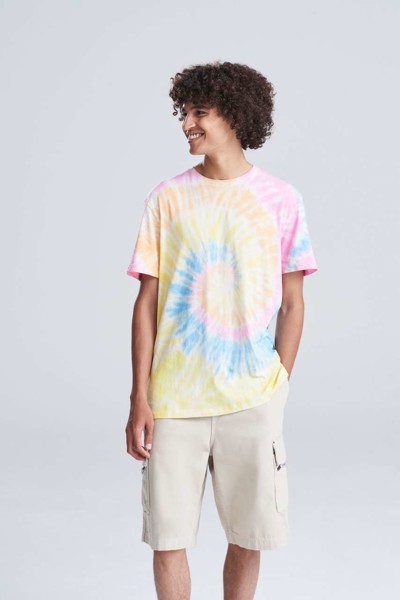 Tie-Dye majica - Fluorescent Rainbow Multi-Spiral / XS