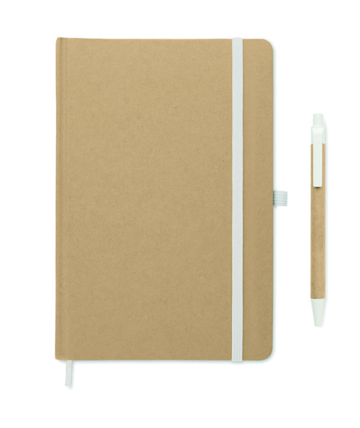 Carnet A5 en carton recyclé Caratil - Blanc