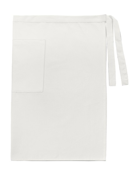 Waist Apron Man w/pocket Canvas - White