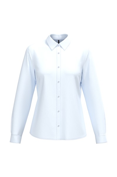 Ladies' Poplin Easy Care Polycotton Shirt - White / 2XL