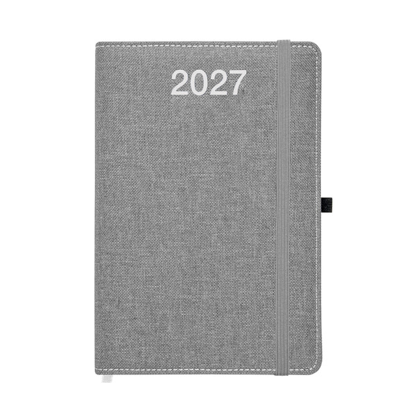 Agenda Settimanale 2027, Copertina Rigida In Pet Riciclato Con Effetto Mélange - Grigio