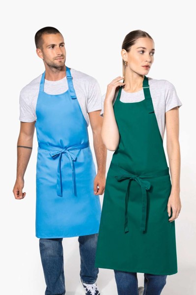 Polycotton Apron Without Pocket - White
