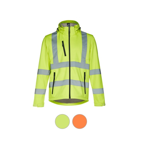 THC ZAGREB WORK. High-visibility softshell jacket (unisex, class 111) - Hexachrome Yellow / XL