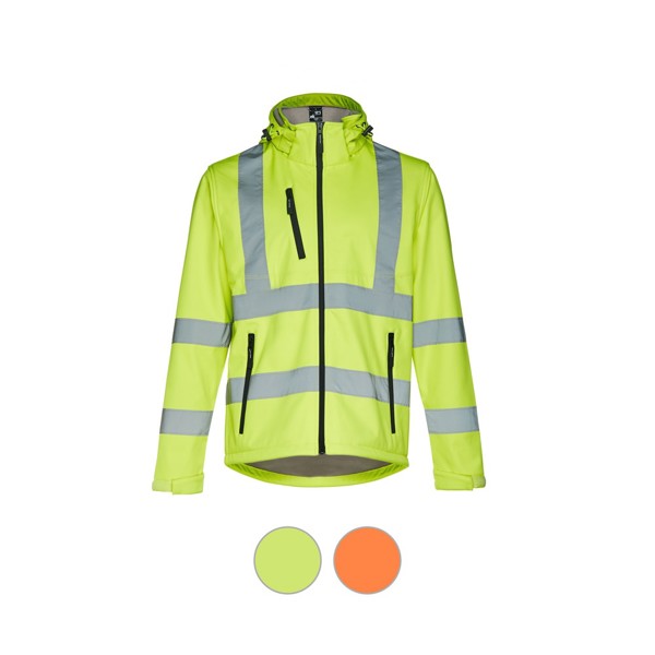 THC ZAGREB WORK. Veste softshell haute visibilité (unisexe) - Orange Hexchrome / S