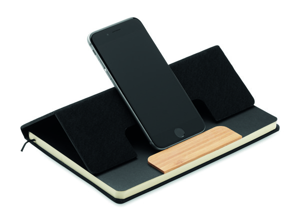 Carnet A5 RPET et stylo Notemix - Noir