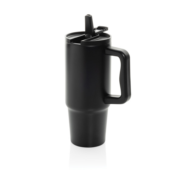 Embrace nepretekajúci tumbler z recykl. nerez. ocele 900ml - Čierna