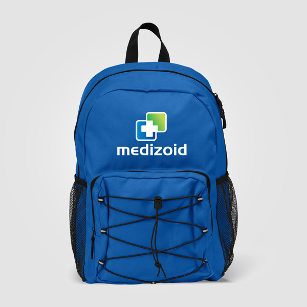Horizon - Sac à dos de sport rPET 600D - Bleu roi / Sérigraphie