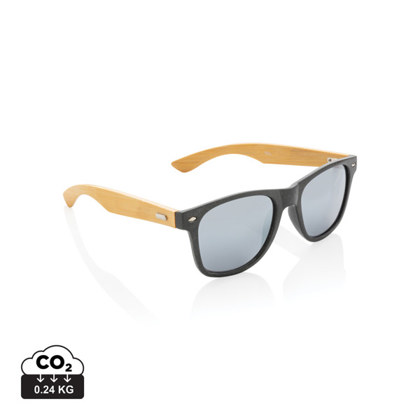 Wheat straw and bamboo sunglasses - Black