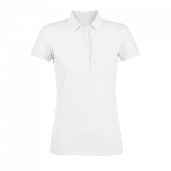 Owen Women - Piqué Polo Shirt With Concealed Placket - Optic White / M