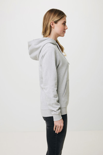 Sweat à capuche en coton recyclé et non teinté Iqoniq Torres - Heather Grey / L