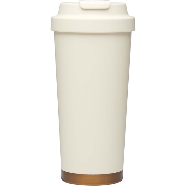 Hampton 480 ml RCS recycled stainless steel double wall vacuum insulated tumbler - Cream