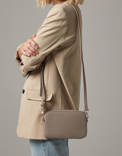 Boutique Structured Cross Body Bag - Oyster / ONE SIZE