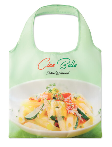 Full colour foldable bag with inside pocket - Full colour