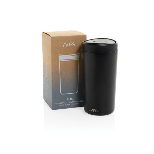 Avira Alix RCS Pohár klik z rec. Nehrdz. ocele  400 ml - Čierna