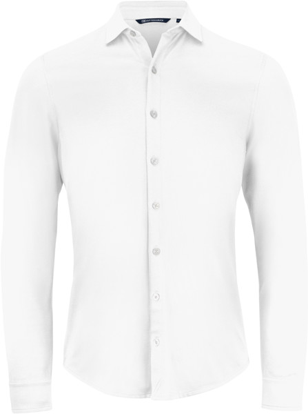Piqué shirt long-sleeve Cutter & Buck | Advantage Shirt Men - White / 3XL