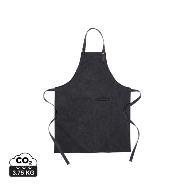 VINGA Tome GRS recycled canvas Apron - Black