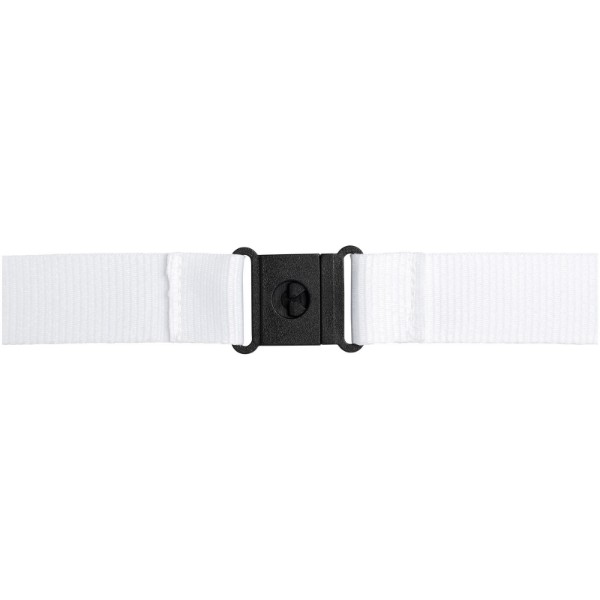 Yogi lanyard detachable buckle break-away closure - White