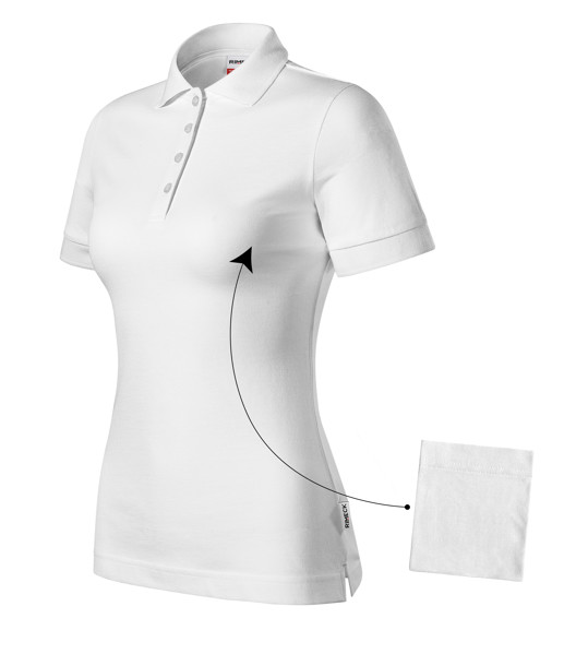 Polokošeľa Dámska Rimeck® Resist Heavy Polo - Biela 00 (Brand Label) / 2XL