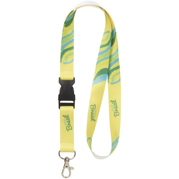 Bude vollfarbig bedrucktes Lanyard - einseitig - weiss / 20mm