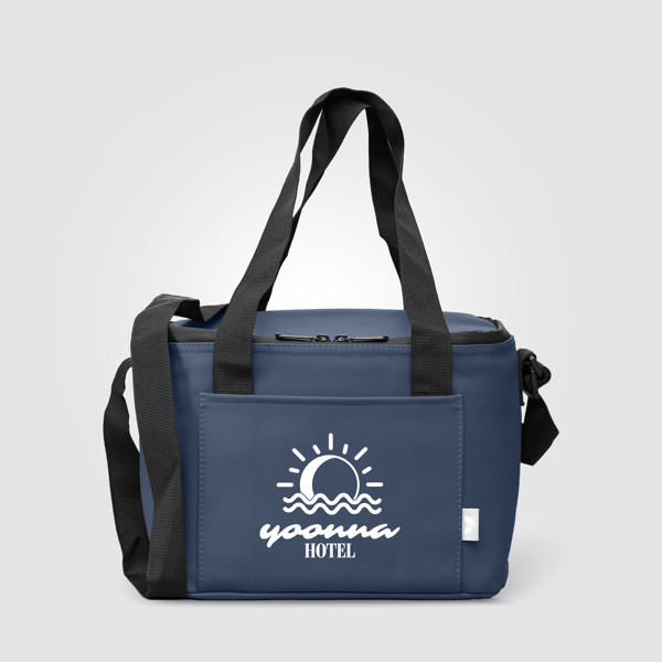 Sac isotherme Malmö recyclé 12 canettes – 11 L - Bleu marine / Transfert thermique