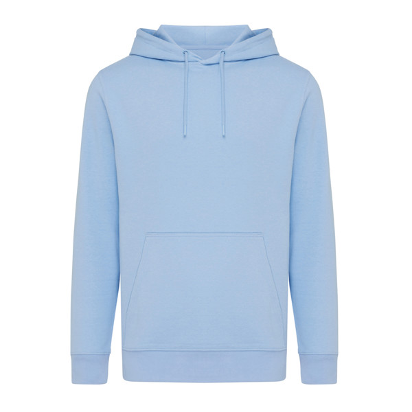 Lehká mikina s kapucí Iqoniq Rila z recykl. bavlny - Sky Blue / M
